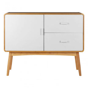 Malmo Sideboard, Wood, Oak Veneer, Oak Wood, White