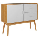 Malmo Sideboard, Wood, Oak Veneer, Oak Wood, White