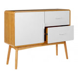Malmo Sideboard, Wood, Oak Veneer, Oak Wood, White
