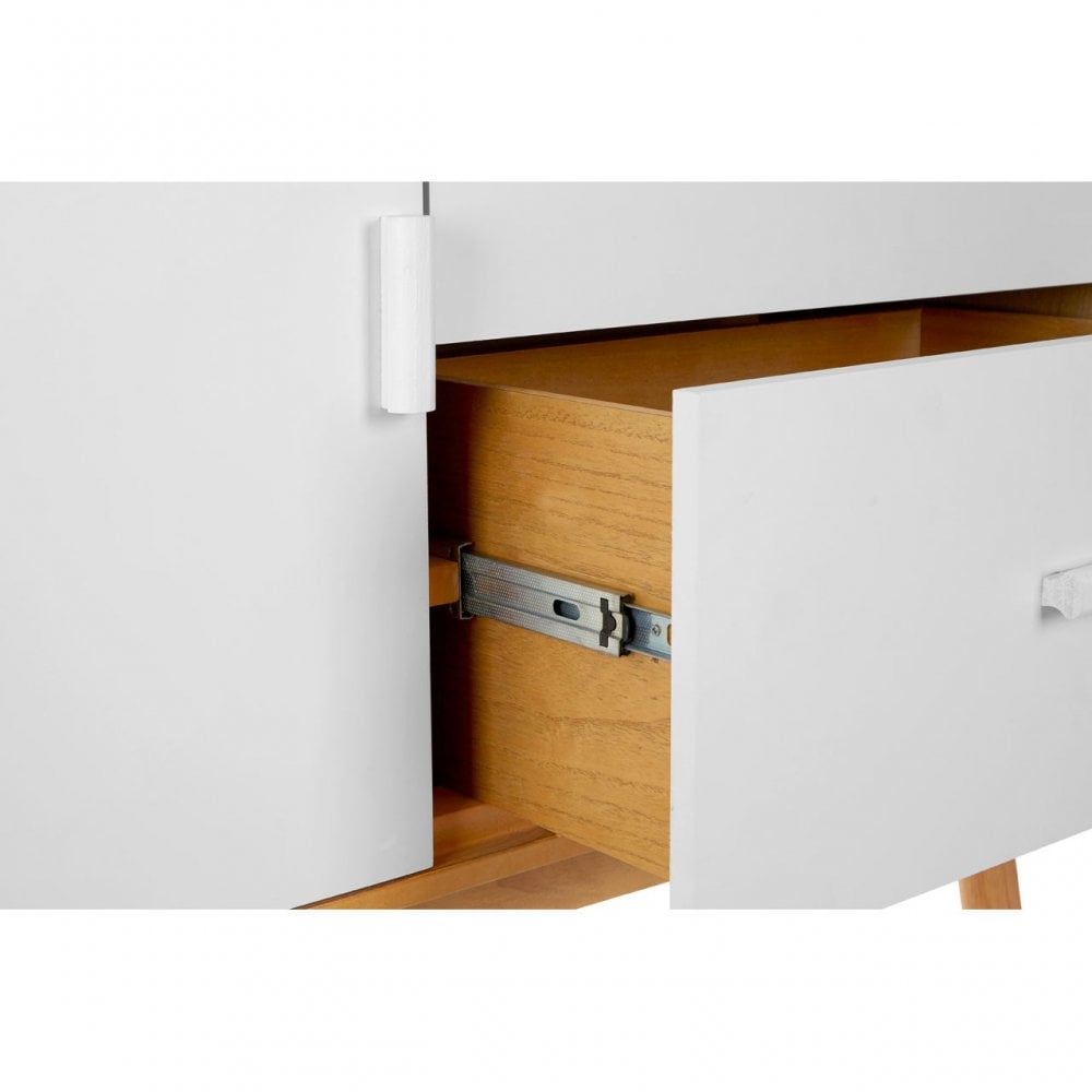 Malmo Sideboard, Wood, Oak Veneer, Oak Wood, White