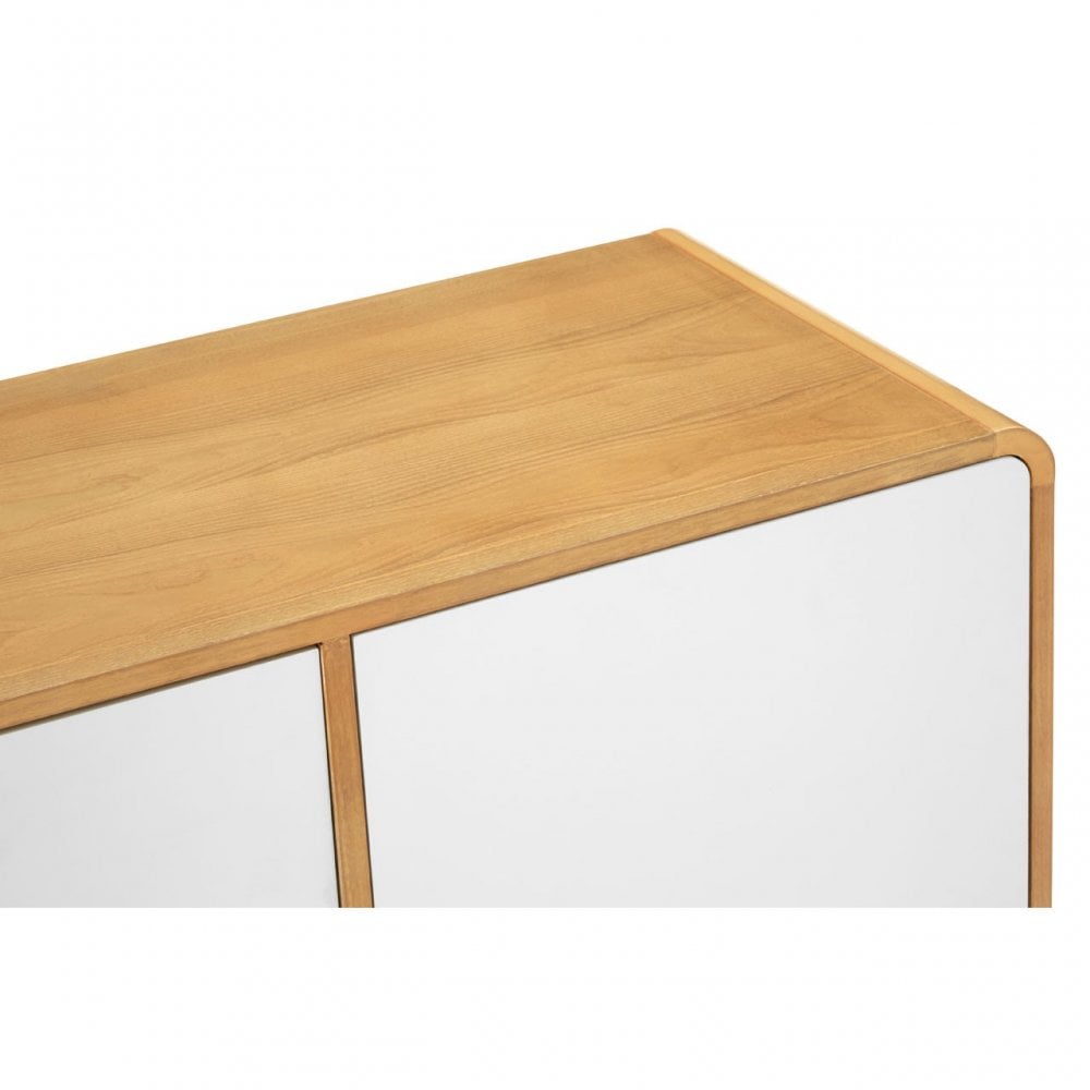 Malmo Sideboard, Wood, Oak Veneer, Oak Wood, White