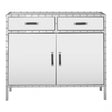 Rivet Sideboard, Mirrored Glass, Stainless Steel