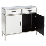 Rivet Sideboard, Mirrored Glass, Stainless Steel