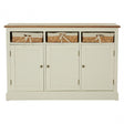 Dorset Cream Sideboard, Ash Veneer, Paulownia Veneer, Rattan, Cream