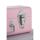 Set of 3 Assorted Colors Storage Trunks, Galvanised Iron