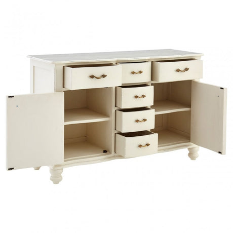 Charles 6 Drawer White Sideboard, Bayur Wood