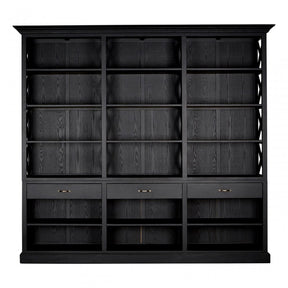 Brisbane 3 Drawer Bookcase, Birchwood, Black