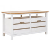 Newport 2 Drawer Bench, Paulownia Wood, Natural