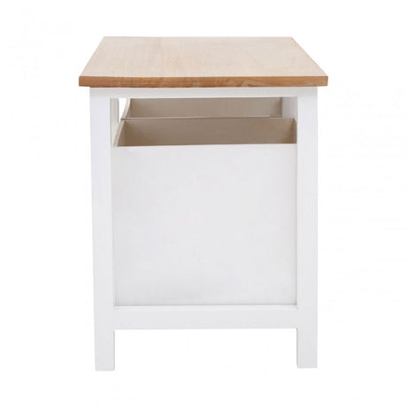 Newport 2 Drawer Bench, Paulownia Wood, Natural