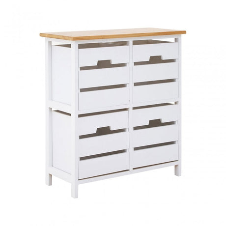 Newport 4 Drawer Chest, Paulownia Wood, Natural