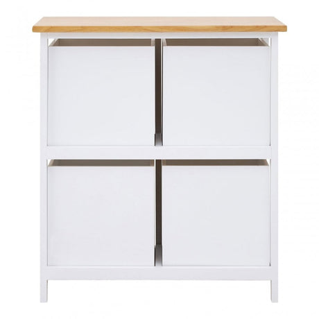 Newport 4 Drawer Chest, Paulownia Wood, Natural