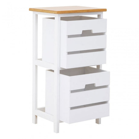 Newport 2 Drawer Chest, Paulownia Wood, Natural