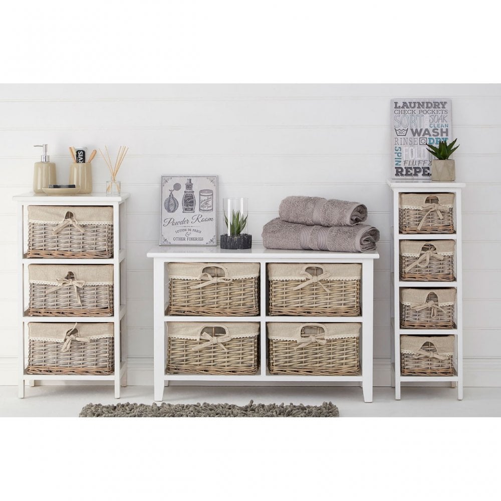 Mesa 4 Drawer Chest, Paulownia Wood, Willow, Linen