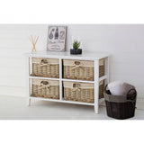 Mesa 4 Drawer Chest, Paulownia Wood, Willow, Linen