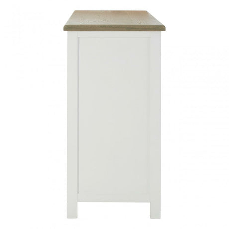 Townhouse 4 Doors / 4 Drawers Sideboard, Oak Wood, Veneer, Birchwood, White