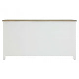 Townhouse 4 Doors / 4 Drawers Sideboard, Oak Wood, Veneer, Birchwood, White