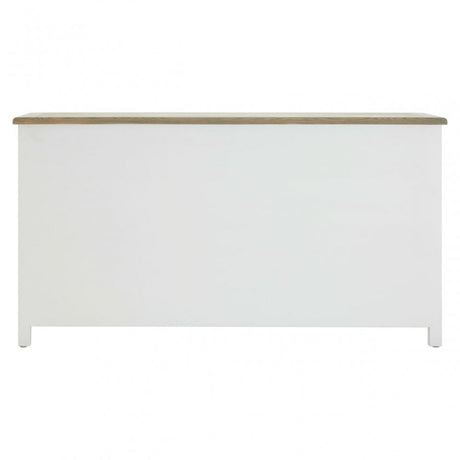 Townhouse 4 Doors / 4 Drawers Sideboard, Oak Wood, Veneer, Birchwood, White