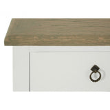 Townhouse 4 Doors / 4 Drawers Sideboard, Oak Wood, Veneer, Birchwood, White