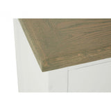 Townhouse 4 Doors / 4 Drawers Sideboard, Oak Wood, Veneer, Birchwood, White