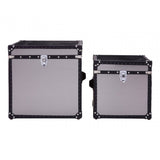 Black / White Genuine Cowhide Storage Trunk Set, Cowhide, Stainless Steel, Black