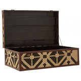 Coffee Table Trunk, Cotton, Galvanised Iron, Jute, Black