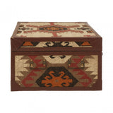 Coffee Table Trunk, Cotton, Galvanised Iron, Jute, Multi-Coloured