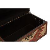 Multi Print Storage Trunks, Cotton, Galvanised Iron, Jute, Multi-Coloured