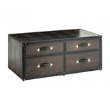 New Croc Storage Trunk, Leather Effect, Brown