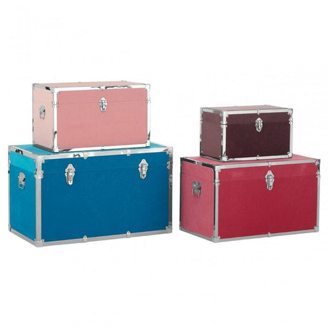 Set of 4 Trunks, Multi-Coloured