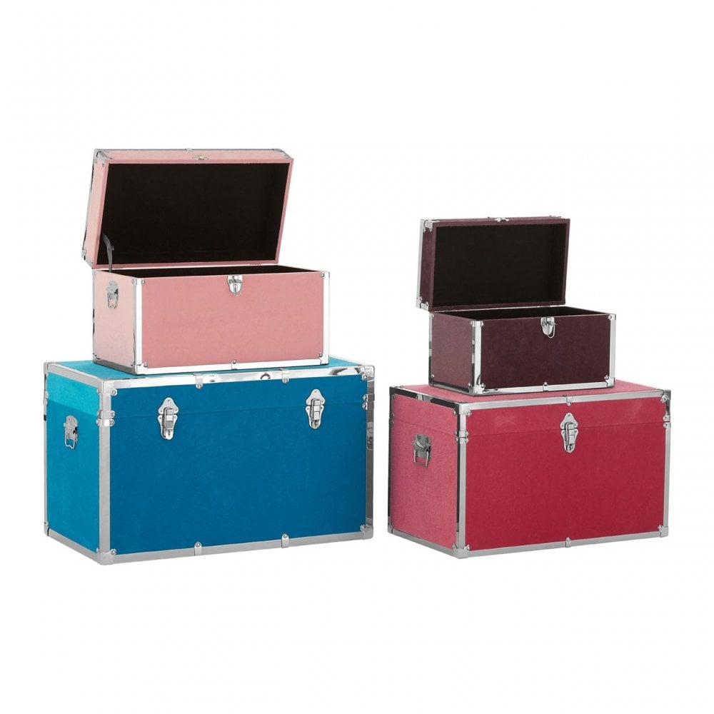 Set of 4 Trunks, Multi-Coloured