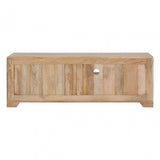 Marwar Mango Wood Media Unit, Leather, Mango Wood, Multi-Coloured