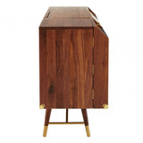 Kenso Sideboard, Brass, Walnut Wood, Natural