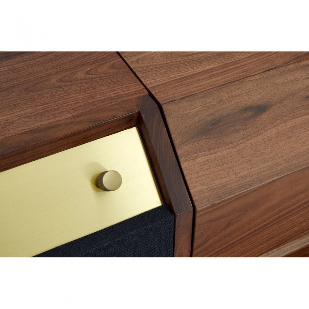 Kenso Sideboard, Brass, Walnut Wood, Natural