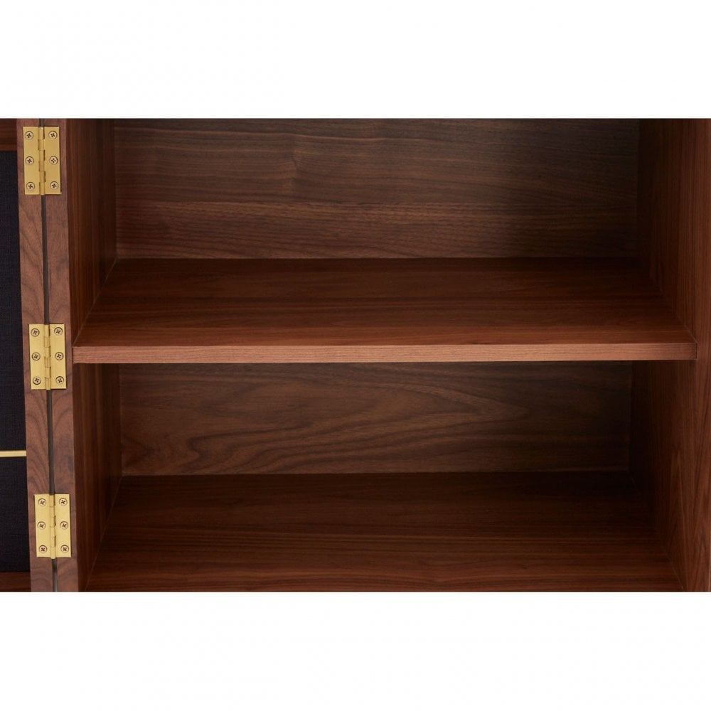 Kenso Sideboard, Brass, Walnut Wood, Natural