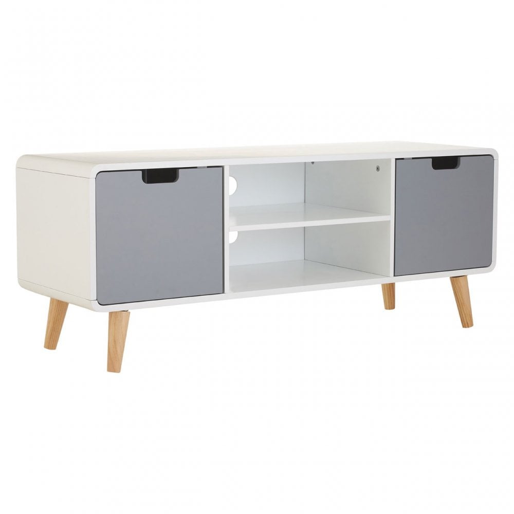 Danny Tv Unit, Wood, Pine Wood, White
