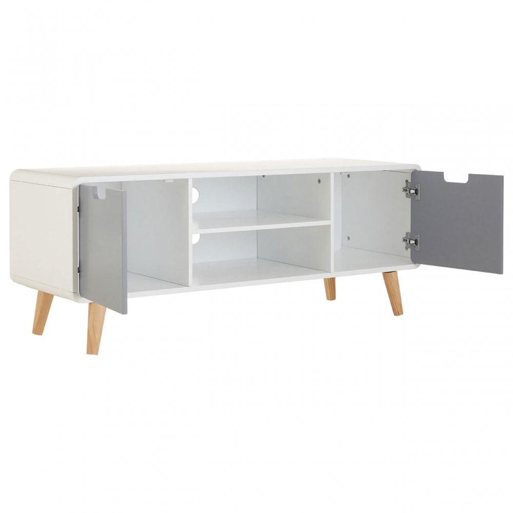 Danny Tv Unit, Wood, Pine Wood, White