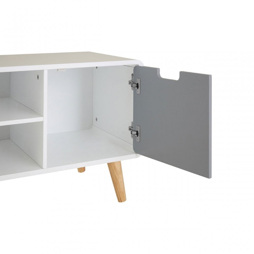 Danny Tv Unit, Wood, Pine Wood, White