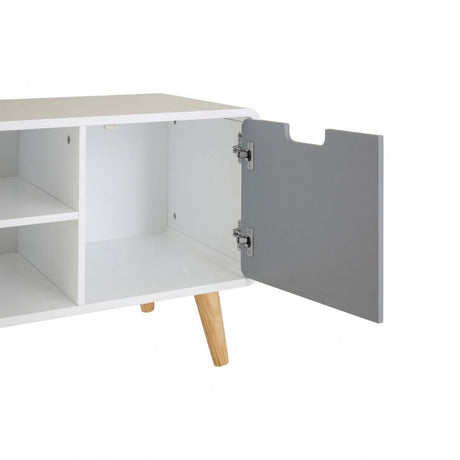 Danny Tv Unit, Wood, Pine Wood, White
