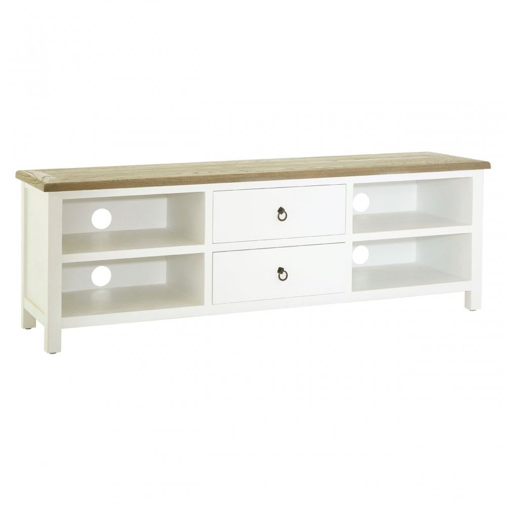 Townhouse Media Unit, Oak Wood, Veneer, Birchwood, White