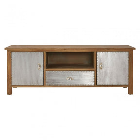 Shoreditch Media Unit, Aluminium, Fir Wood, Brown