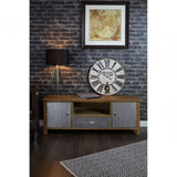 Shoreditch Media Unit, Aluminium, Fir Wood, Brown