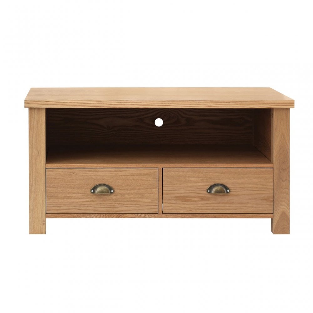 Westbury Media Unit, Oak Veneer, Natural