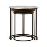 Olympiad Set of 3 Side Tables, Black
