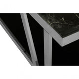 Pantino Marble Top Coffee Table, Marble, Stainless Steel, Black