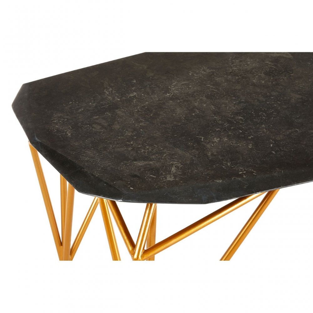 Artefacto Black Marble Coffee Table, Black