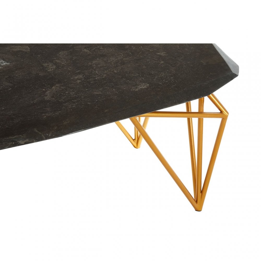 Artefacto Black Marble Coffee Table, Black