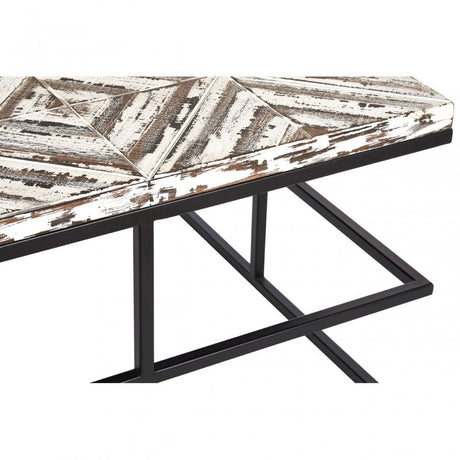 Lombok Coffee Table, Fir Wood, White