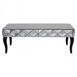 Soho Silver Coffee Table, Wood, Mirrored Glass, Wood, Silver