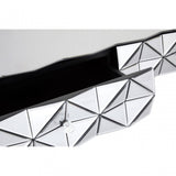 Soho Silver Coffee Table, Wood, Mirrored Glass, Wood, Silver