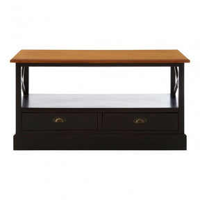 Virginia Coffee Table, Fir Wood Veneer, Paulownia Wood, Black